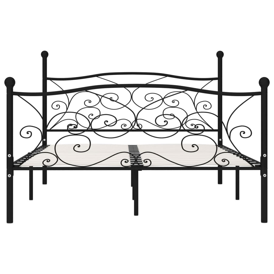 Bedframe Met Lattenbodem Metaal 160 x 200 cm Zwart