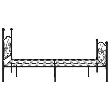 Bedframe Met Lattenbodem Metaal 160 x 200 cm Zwart
