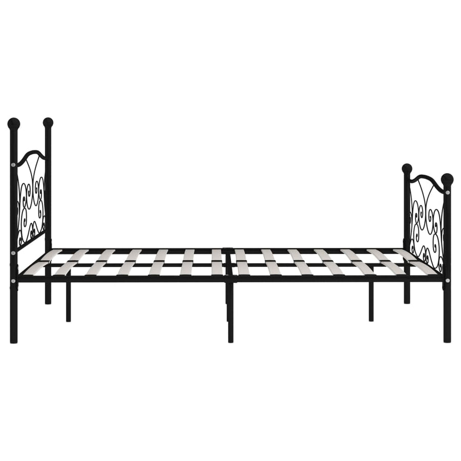 Bedframe Met Lattenbodem Metaal 160 x 200 cm Zwart