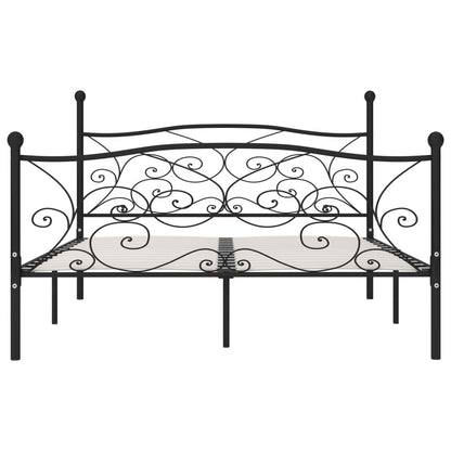 Bedframe Met Lattenbodem Metaal 180 x 200 cm Zwart