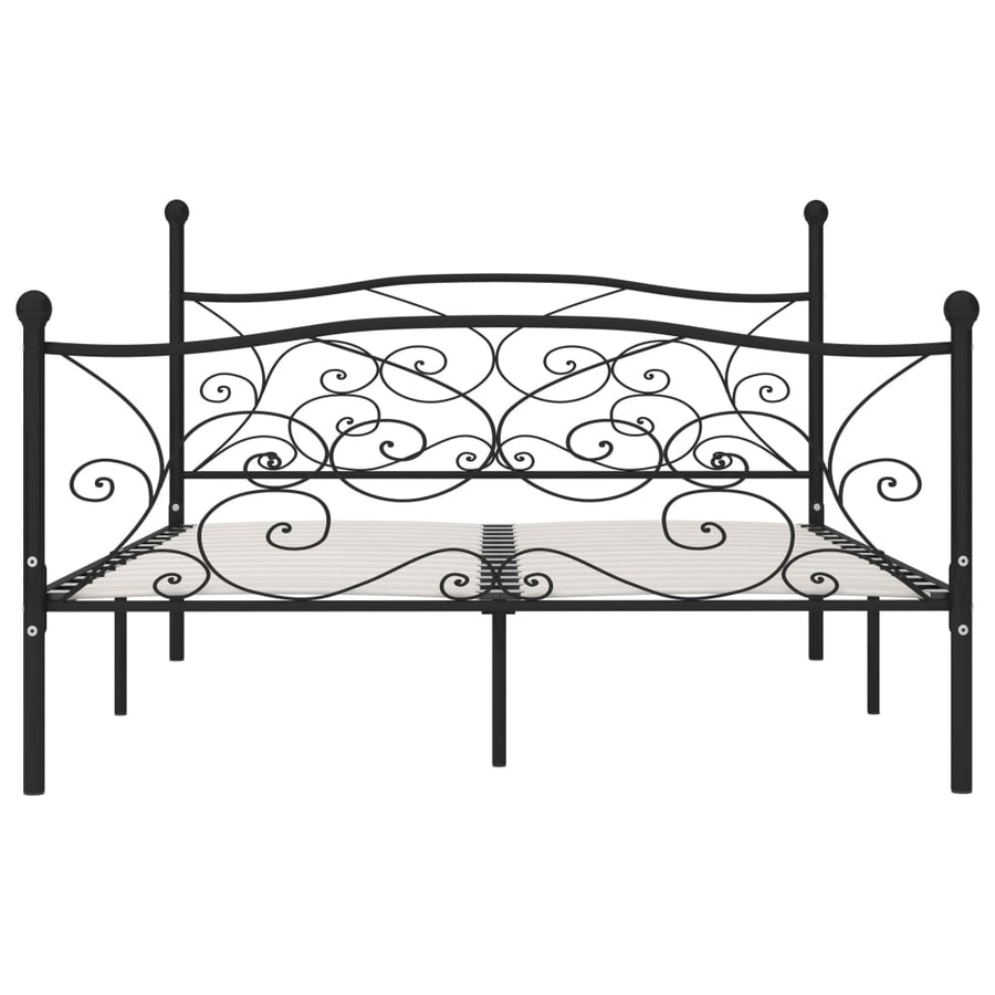 Bedframe Met Lattenbodem Metaal 180 x 200 cm Zwart