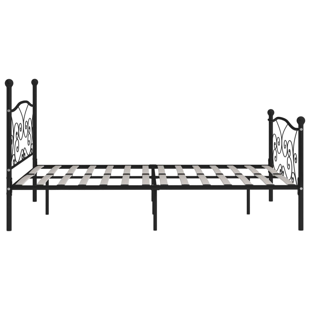 Bedframe Met Lattenbodem Metaal 180 x 200 cm Zwart