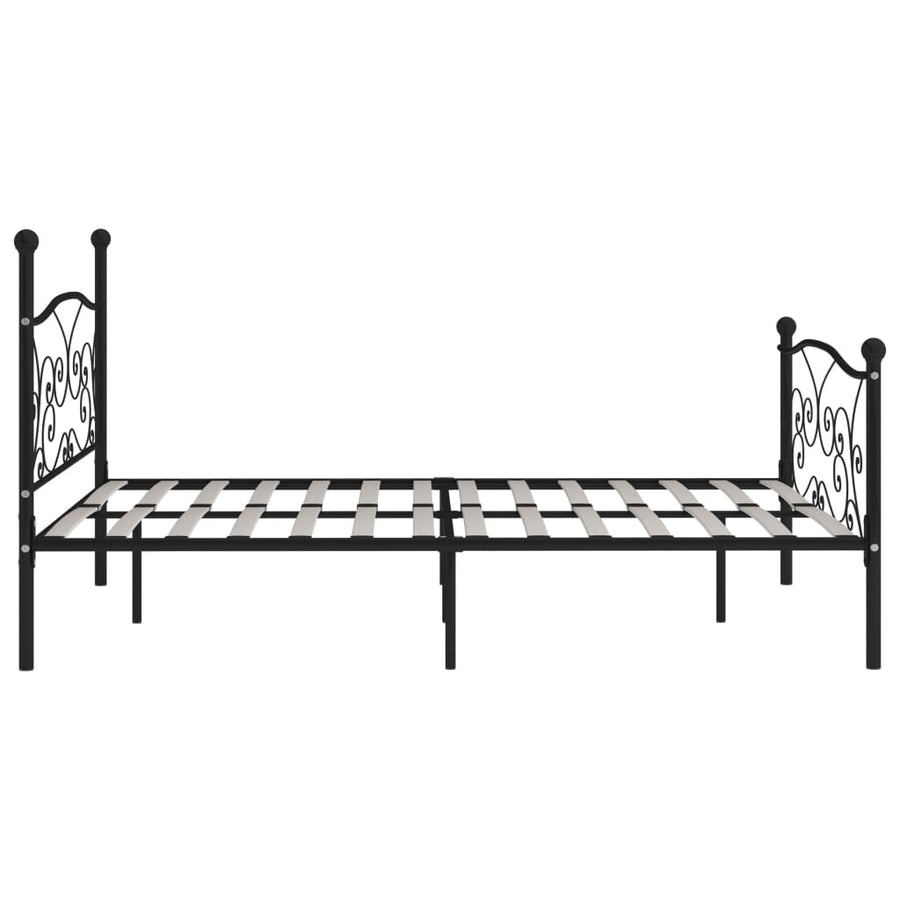 Bedframe Met Lattenbodem Metaal 180 x 200 cm Zwart
