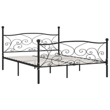 Bedframe Met Lattenbodem Metaal 200 x 200 cm Zwart
