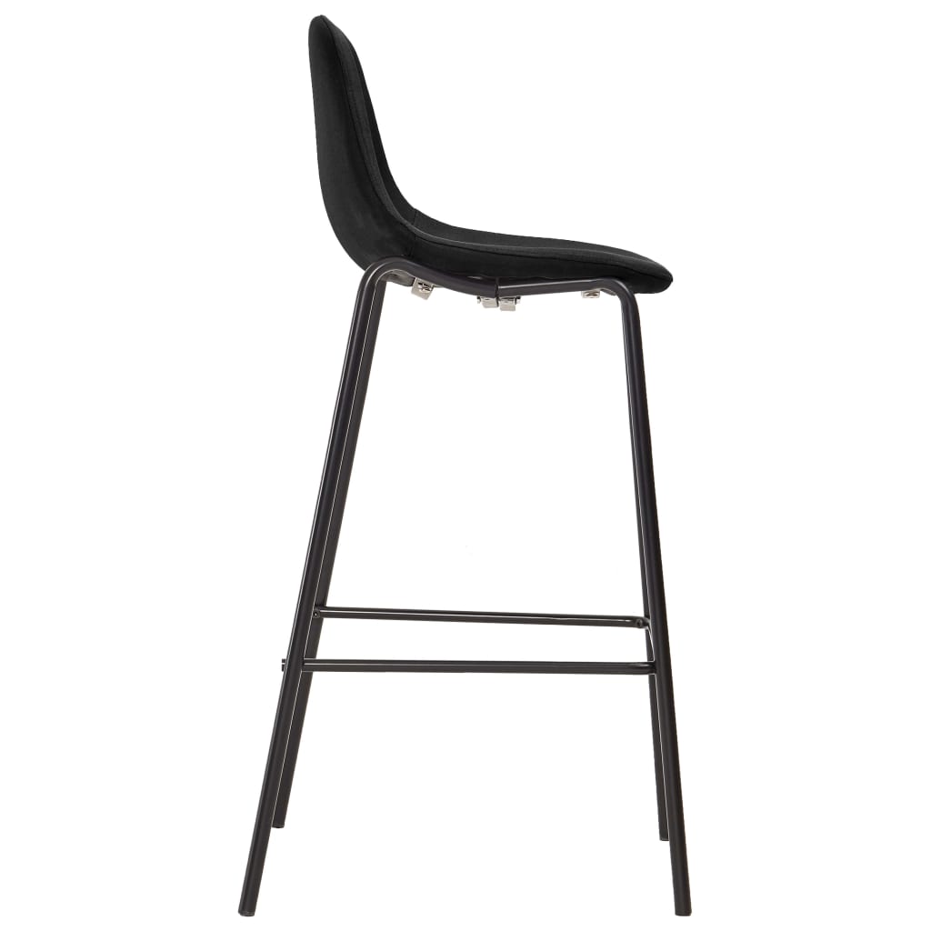 Barstoelen Stof 6 Zwart