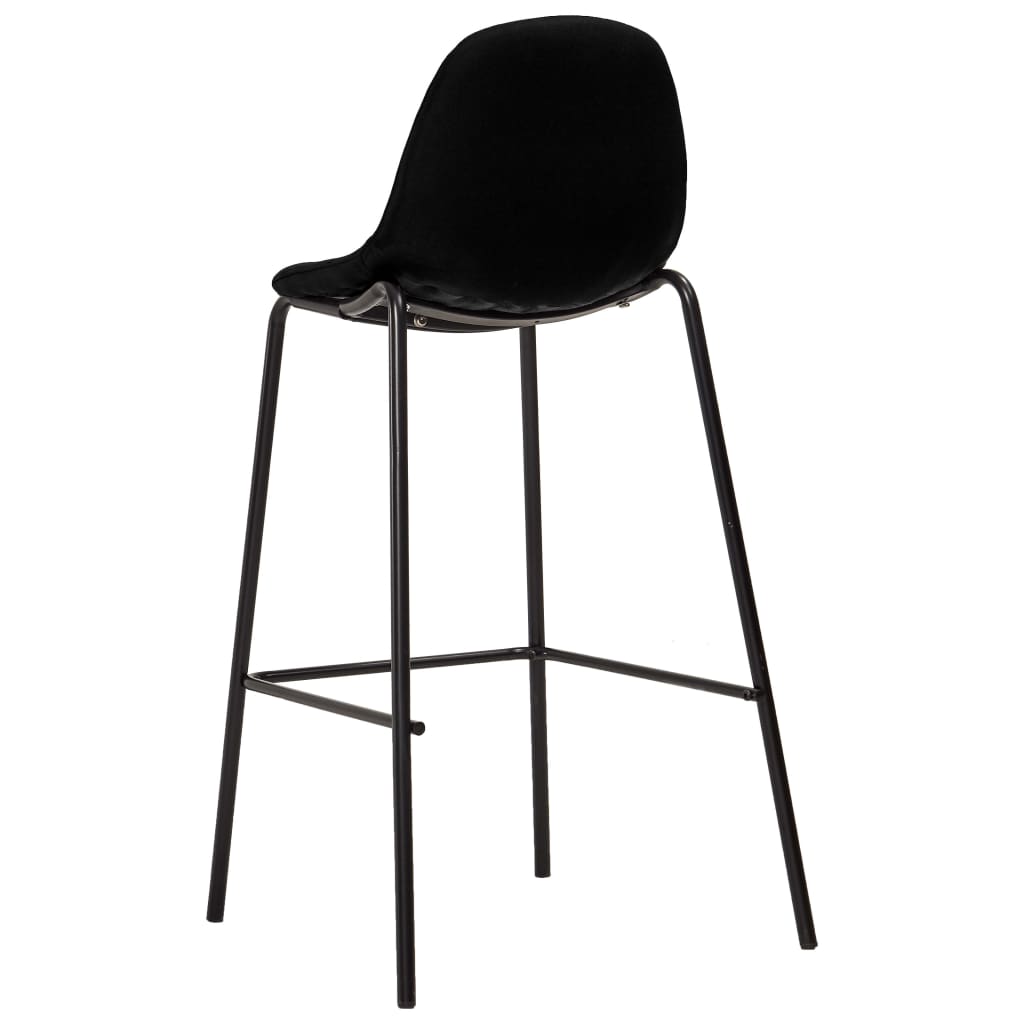 Barstoelen Stof 6 Zwart