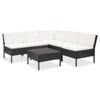 Lounge Set With Cushions Poly Rattan 6