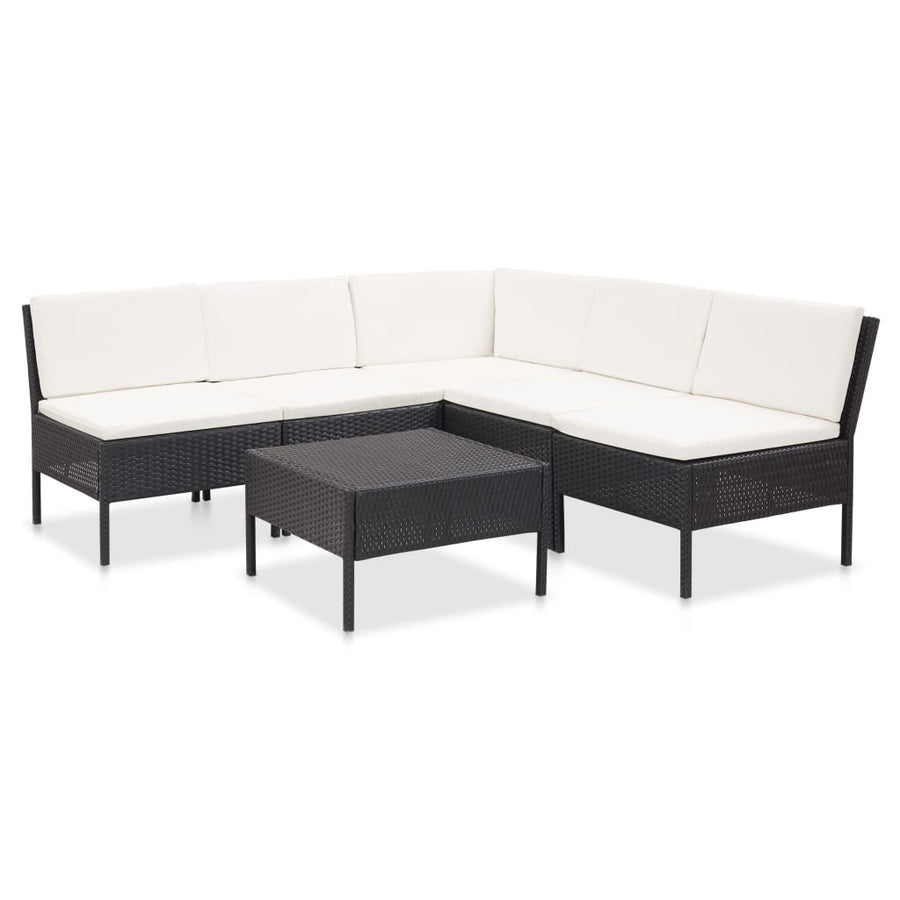 Loungeset Met Kussens Poly Rattan 6