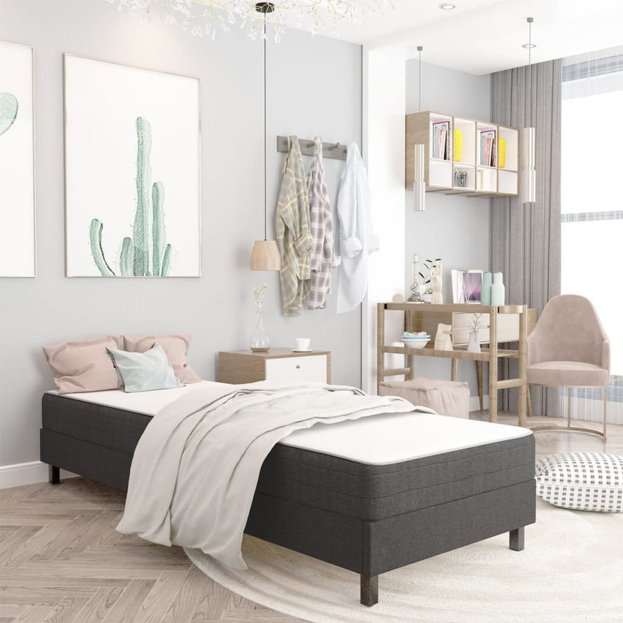Boxspringframe Stof Grijs 100 x 200 cm 24.5 cm
