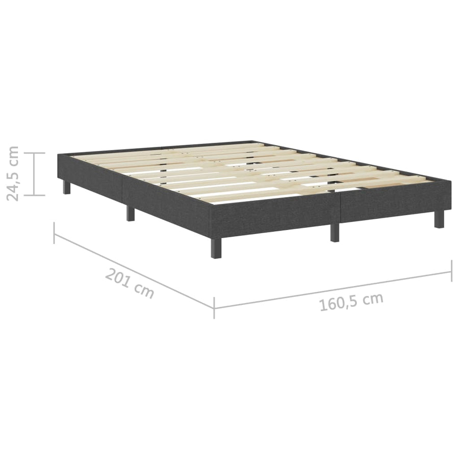 Boxspringframe Stof Grijs 160 x 200 cm 24.5 cm