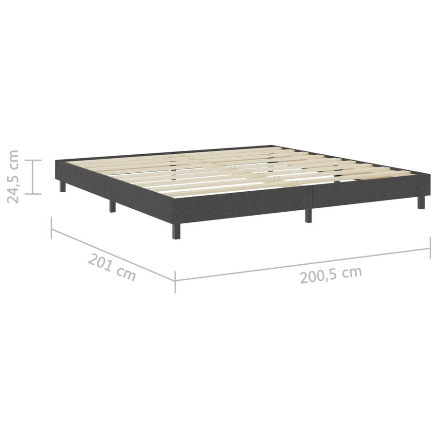 Boxspringframe Stof Grijs 200 x 200 cm