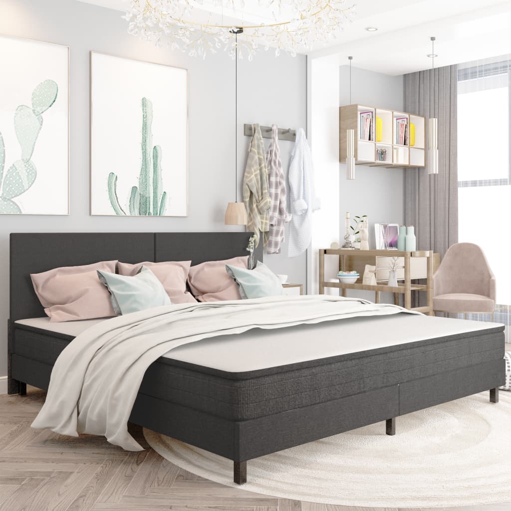 Boxspringframe Stof Grijs 200 x 200 cm