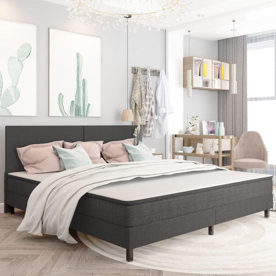 Boxspringframe Stof Grijs 200 x 200 cm