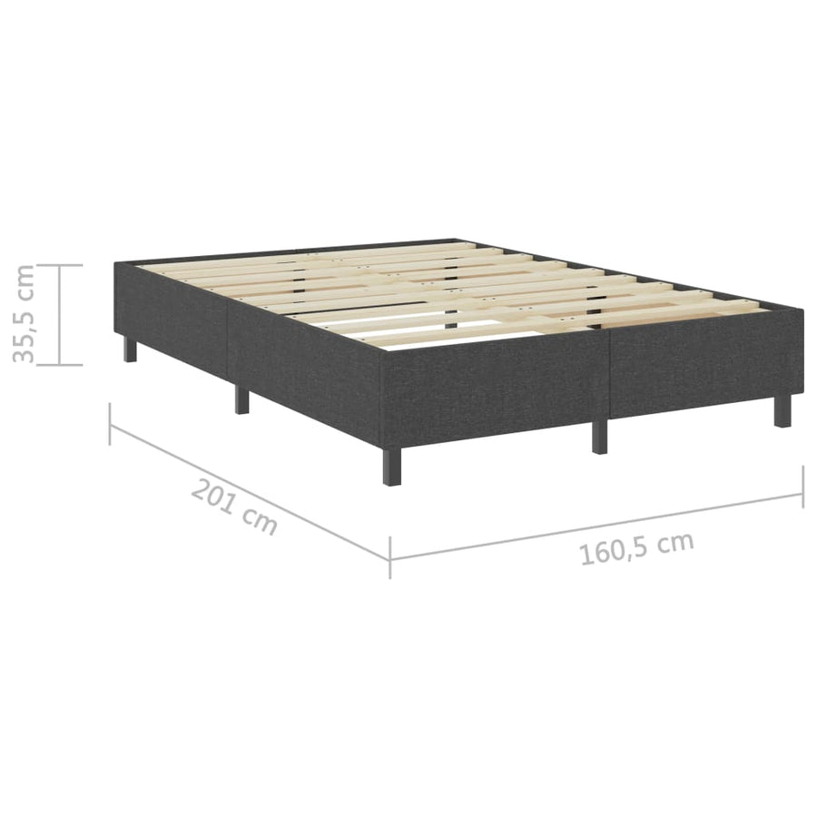 Boxspringframe Stof Grijs 160 x 200 cm 35.5 cm