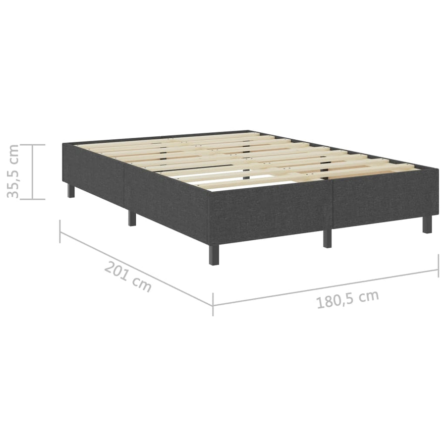 Boxspringframe stof grijs 180x200 cm