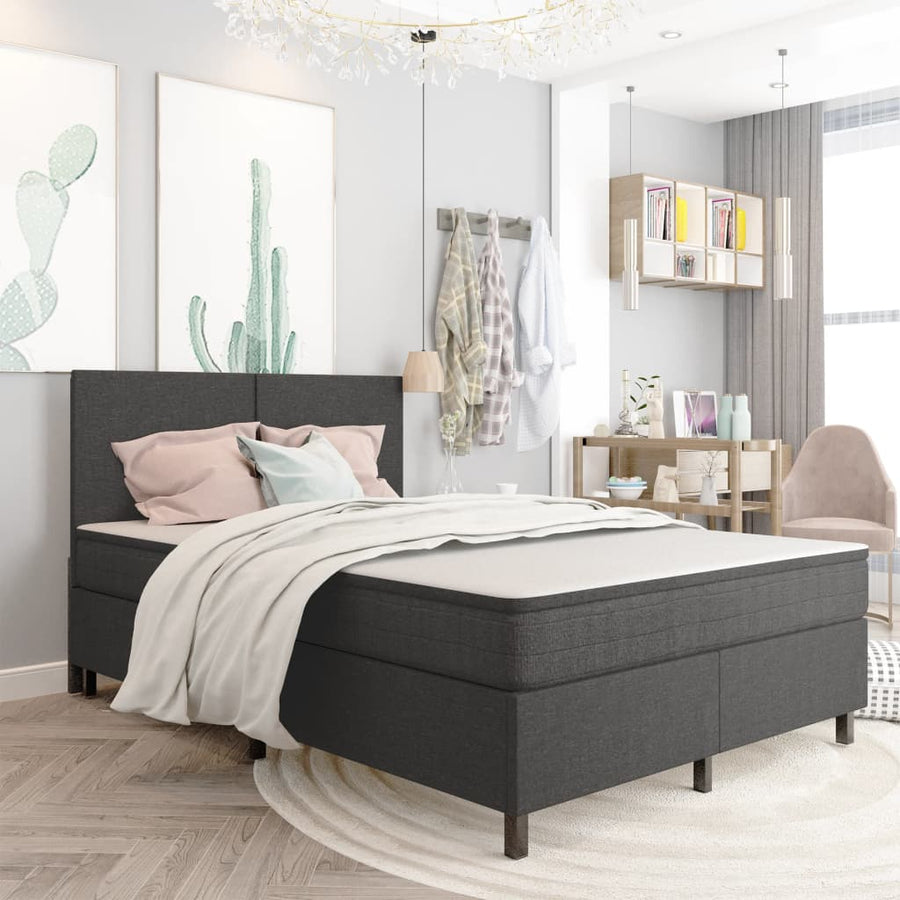 Boxspringframe stof grijs 180x200 cm