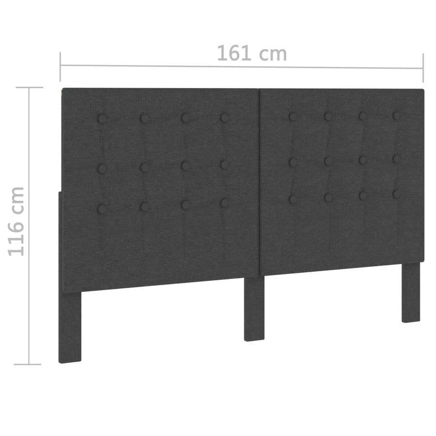 Hoofdbord Getuft Stof Donkergrijs 160 x 200 cm Getuft ontwerp