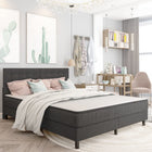 Headboard 160x200 cm tufted fabric dark grey