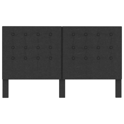 Hoofdbord 180x200 cm getuft stof donkergrijs