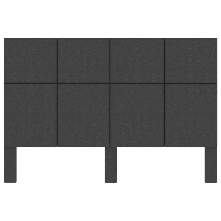 Hoofdbord Stof Donkergrijs 140 x 200 cm Vierkant ontwerp