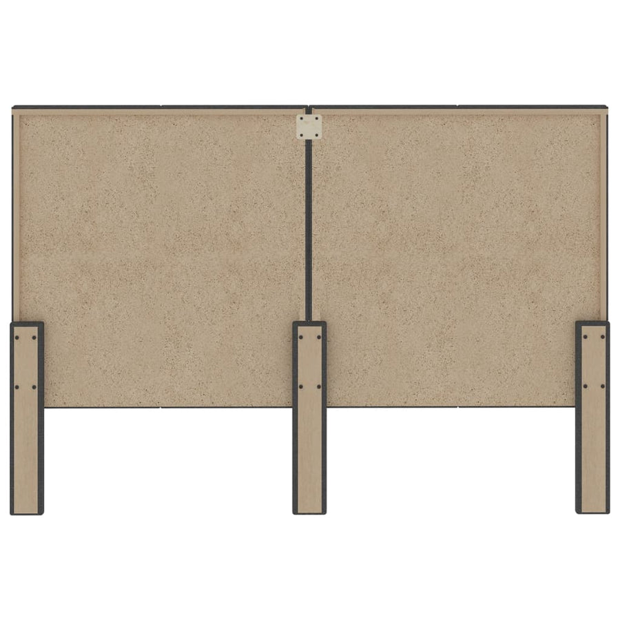 Hoofdbord Stof Donkergrijs 140 x 200 cm Vierkant ontwerp