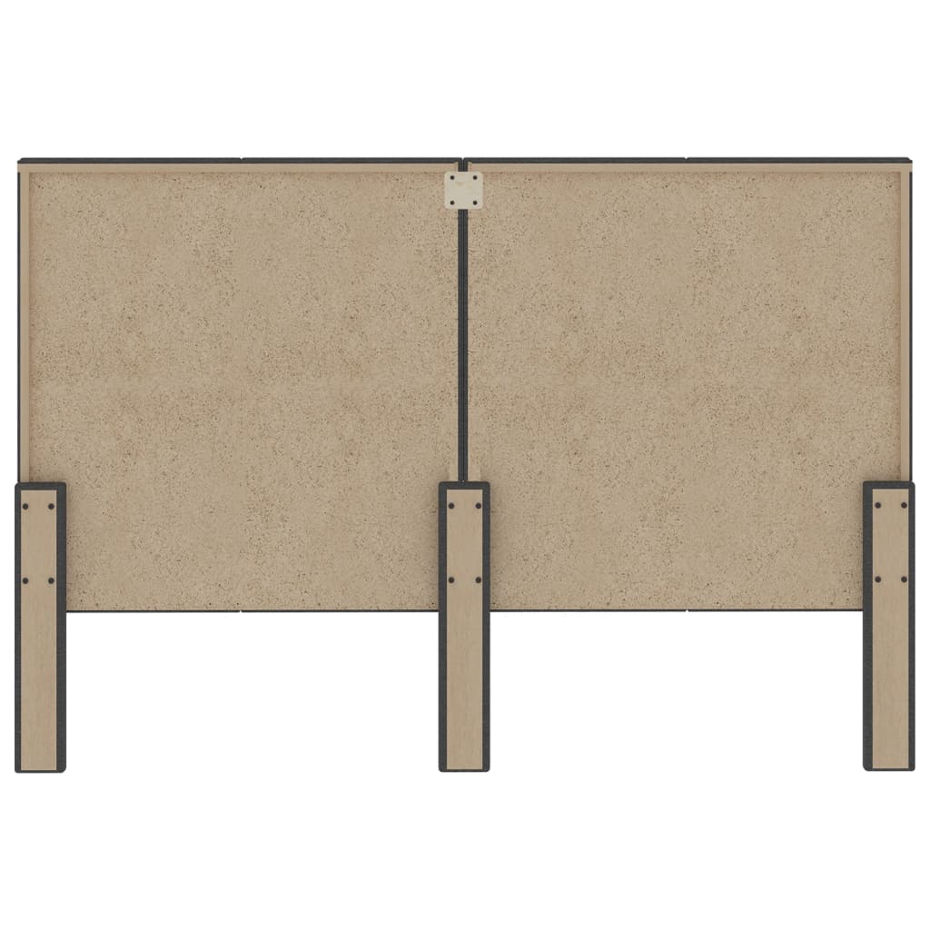 Hoofdbord Stof Donkergrijs 160 x 200 cm Vierkant ontwerp