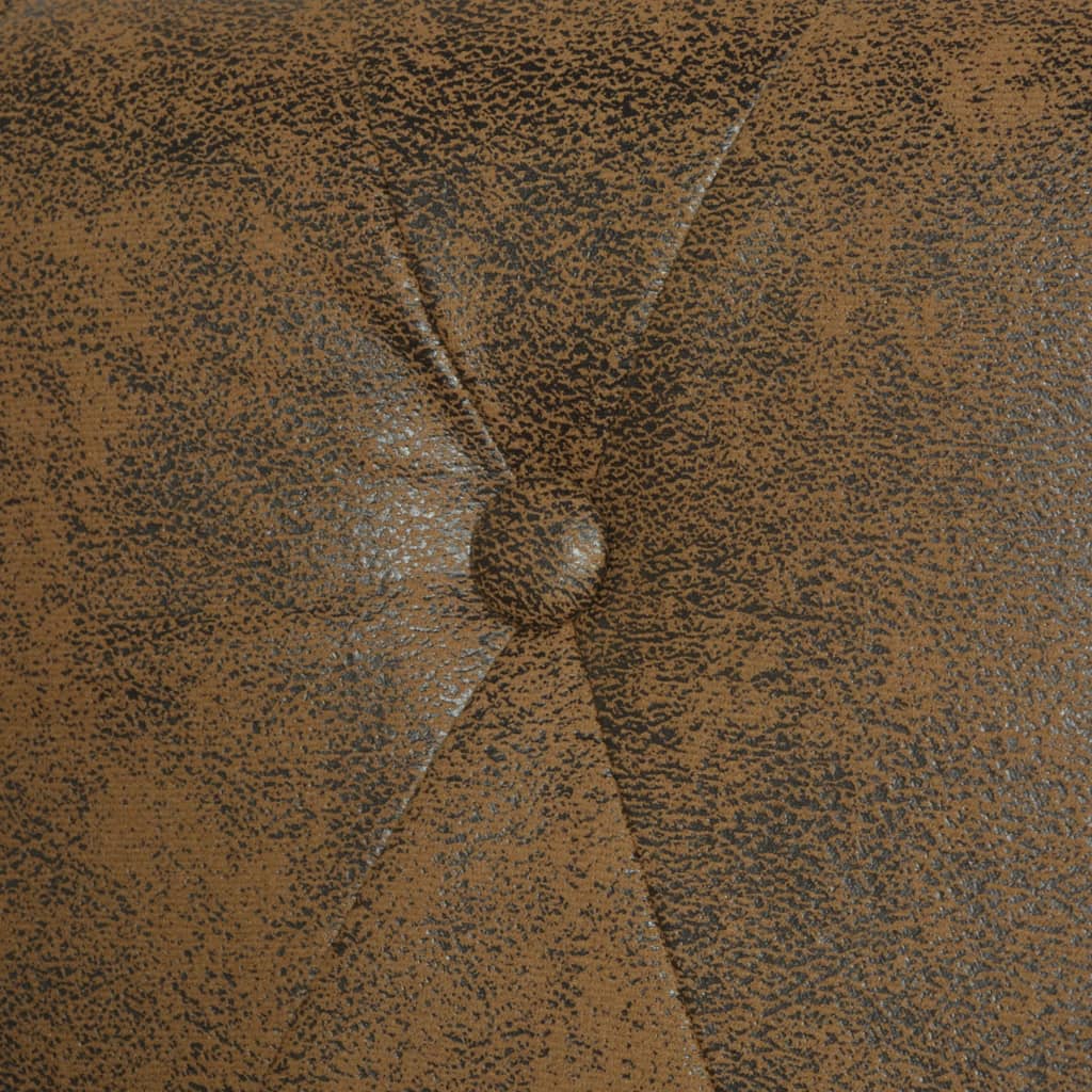 Chesterfield Bank 3-Zits Bruin Kunstleer
