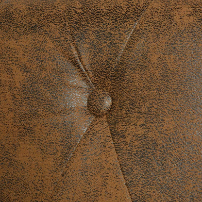 Chesterfield Bank 3-Zits Bruin Kunstleer
