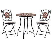 Bistroset mozaïek keramisch terracotta 3-delig