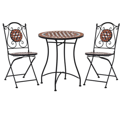 Bistroset Mozaïek Keramische Tegel Kleurig Terracotta