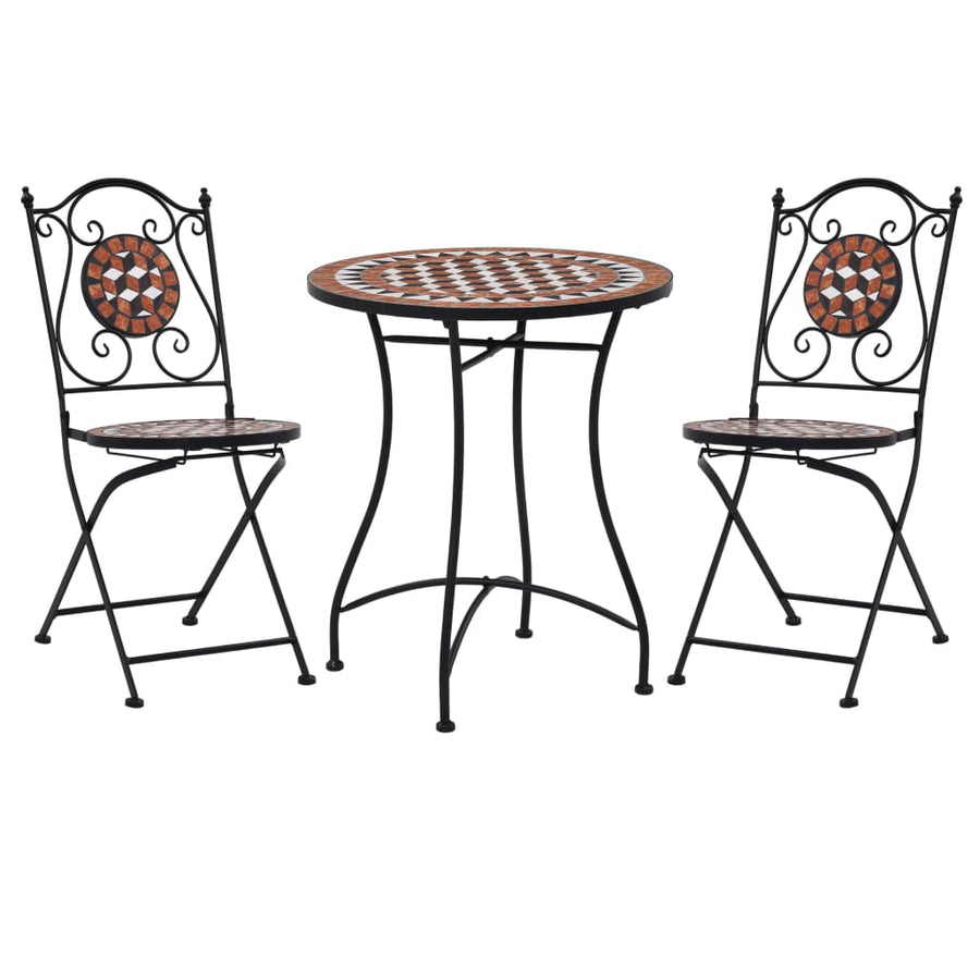 Bistroset Mozaïek Keramische Tegel Kleurig Terracotta