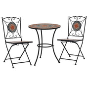 Bistroset mozaïek keramisch 60 cm oranje grijs