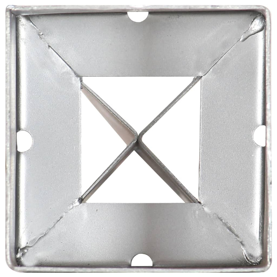Grondpinnen 12 st 9x9x90 cm gegalvaniseerd staal zilverkleurig 12 9 x 9 x 90 cm