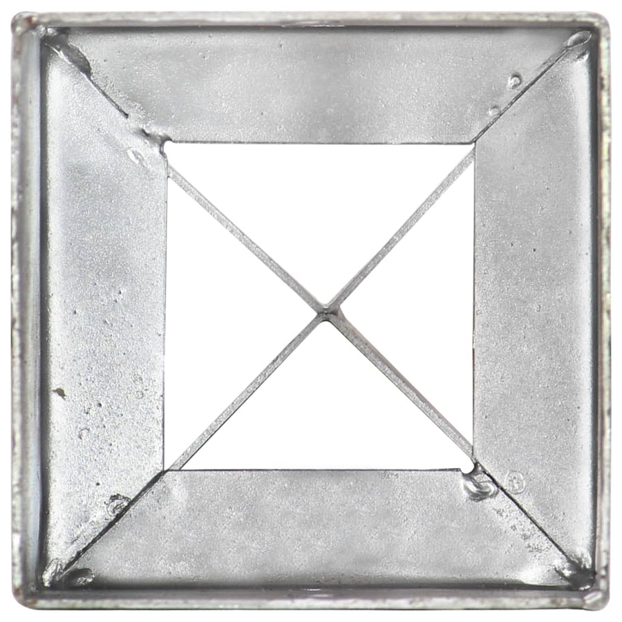 Grondpinnen Gegalvaniseerd Staal Zilverkleurig 12 10 x 10 x 76 cm