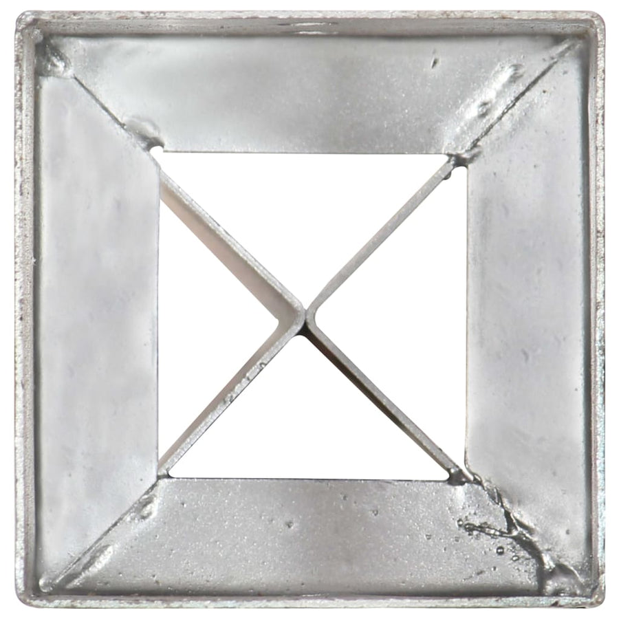 Grondpinnen 12 st 10x10x91 cm gegalvaniseerd staal zilverkleurig 12 10 x 10 x 91 cm