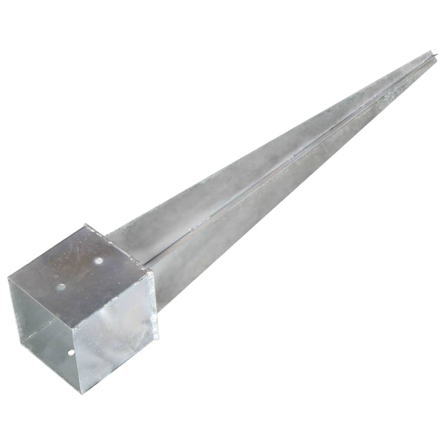 Grondpinnen 6 st 14x14x91 cm gegalvaniseerd staal zilverkleurig 6 14 x 14 x 91 cm