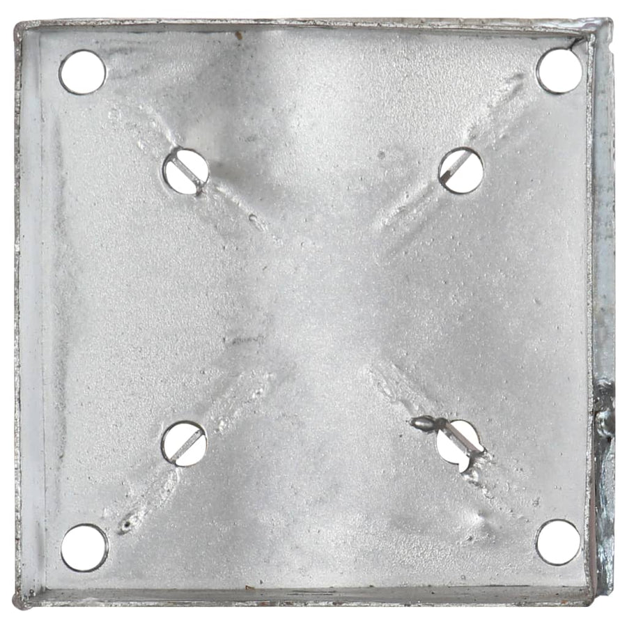 Grondpinnen 6 st 14x14x91 cm gegalvaniseerd staal zilverkleurig 6 14 x 14 x 91 cm