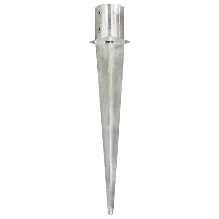 Grondpinnen 6 st 12x91 cm gegalvaniseerd staal zilverkleurig 6 12 x 91 cm
