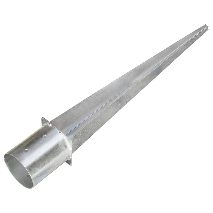 Grondpinnen 6 st 12x91 cm gegalvaniseerd staal zilverkleurig 6 12 x 91 cm
