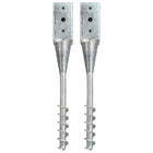 Grondpinnen 2 st 7x7x56 cm gegalvaniseerd staal