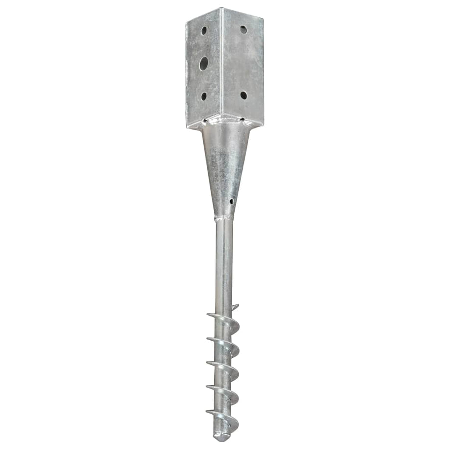 Grondpinnen 2 St 7X7X56 Cm Gegalvaniseerd Staal Zilverkleurig 7 x 7 x 56 cm
