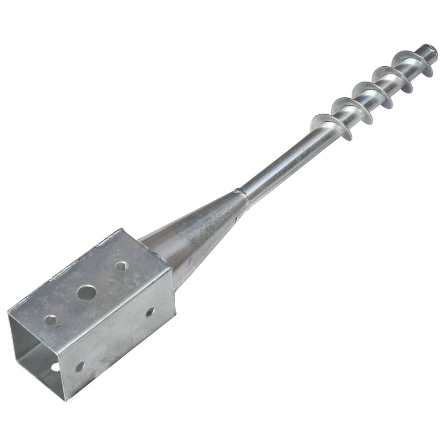 Grondpinnen 2 St 7X7X56 Cm Gegalvaniseerd Staal Zilverkleurig 7 x 7 x 56 cm
