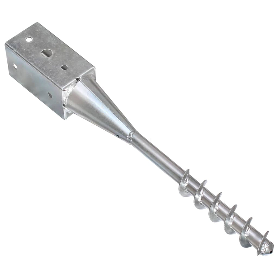 Grondpinnen 2 St 7X7X56 Cm Gegalvaniseerd Staal Zilverkleurig 7 x 7 x 56 cm