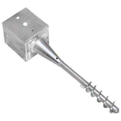 Grondpinnen 2 St 12X12X56 Cm Gegalvaniseerd Staal Zilverkleurig 12 x 12 x 56 cm