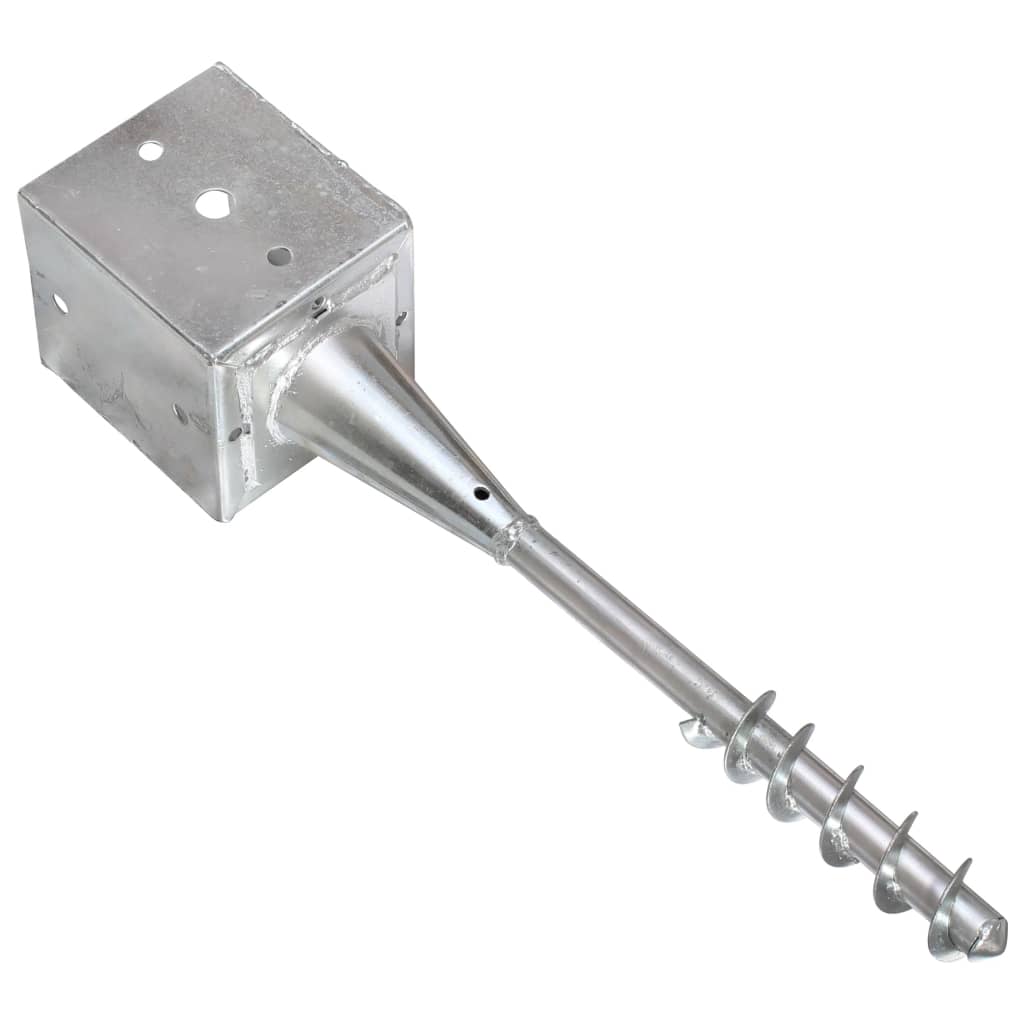 Grondpinnen 6 St 12X12X56 Cm Gegalvaniseerd Staal Zilverkleurig 12 x 12 x 56 cm