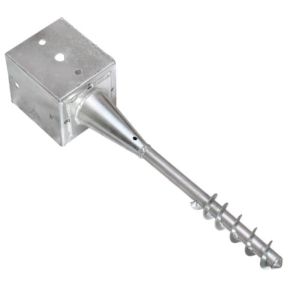 Grondpinnen 6 St 12X12X56 Cm Gegalvaniseerd Staal Zilverkleurig 12 x 12 x 56 cm