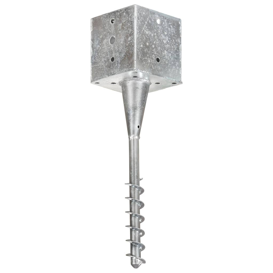 Grondpinnen 6 St 14X14X58 Cm Gegalvaniseerd Staal Zilverkleurig 14 x 14 x 58 cm