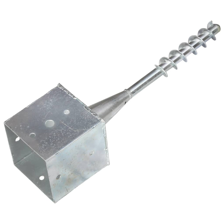 Grondpinnen 6 St 14X14X58 Cm Gegalvaniseerd Staal Zilverkleurig 14 x 14 x 58 cm