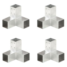 Paalverbindingen 4 St Y-Vorm 71X71 Mm Gegalvaniseerd Metaal 71 x 71 mm