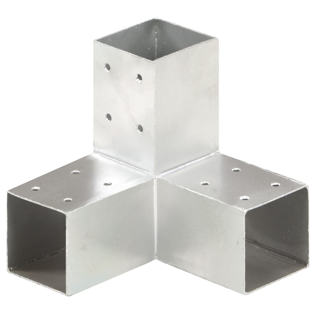 Paalverbindingen 4 St Y-Vorm 71X71 Mm Gegalvaniseerd Metaal 71 x 71 mm